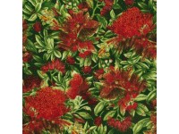 Red Gum Blossoms on Green Background - Coastal Blossom